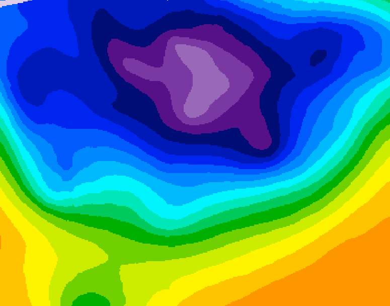 GDPS 500 millibar geopotential height 222 hour forecast chart for Canada based on 2026/02/26 0000Z data