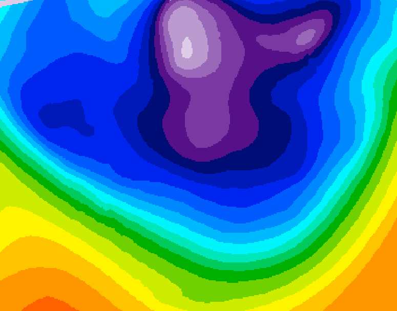 GDPS 500 millibar geopotential height 012 hour forecast chart for Canada based on 2026/02/26 1200Z data