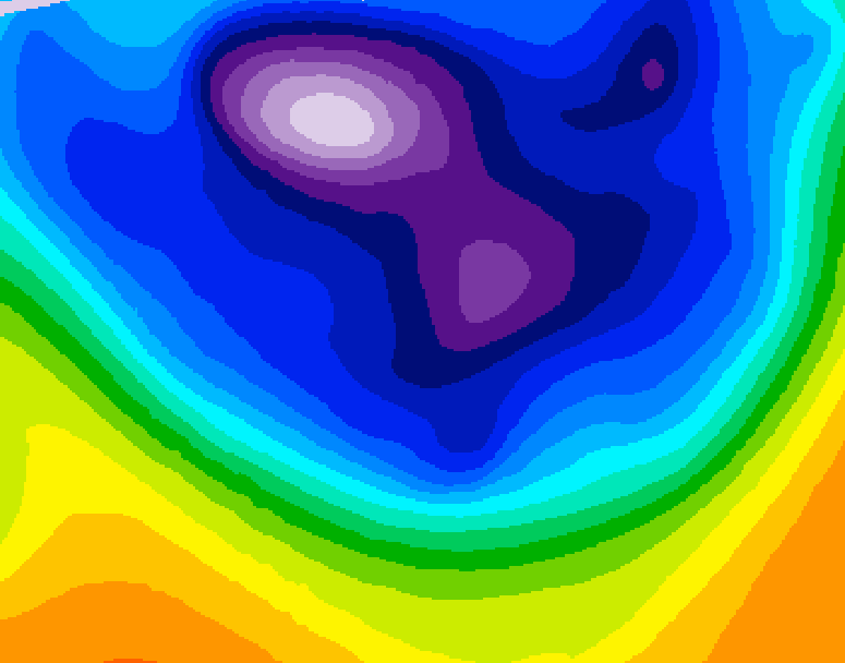 GDPS 500 millibar geopotential height 036 hour forecast chart for Canada based on 2026/02/26 1200Z data
