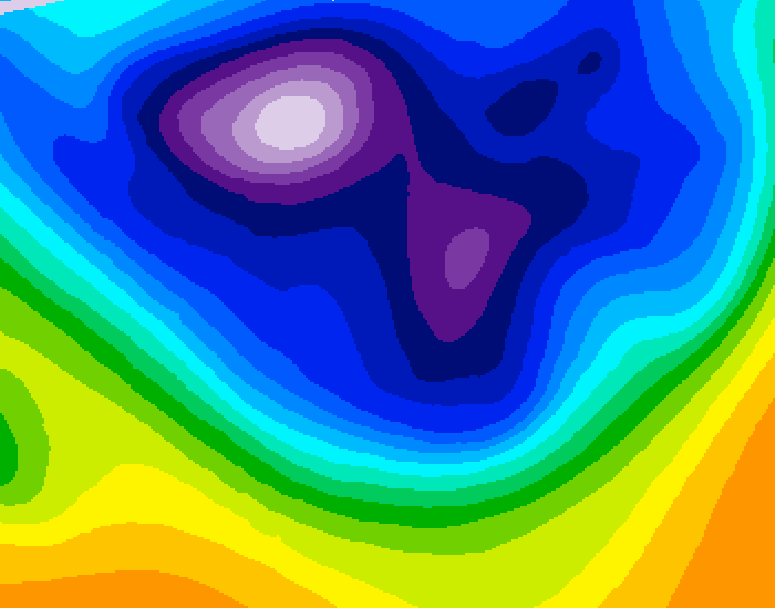 GDPS 500 millibar geopotential height 048 hour forecast chart for Canada based on 2026/02/26 1200Z data