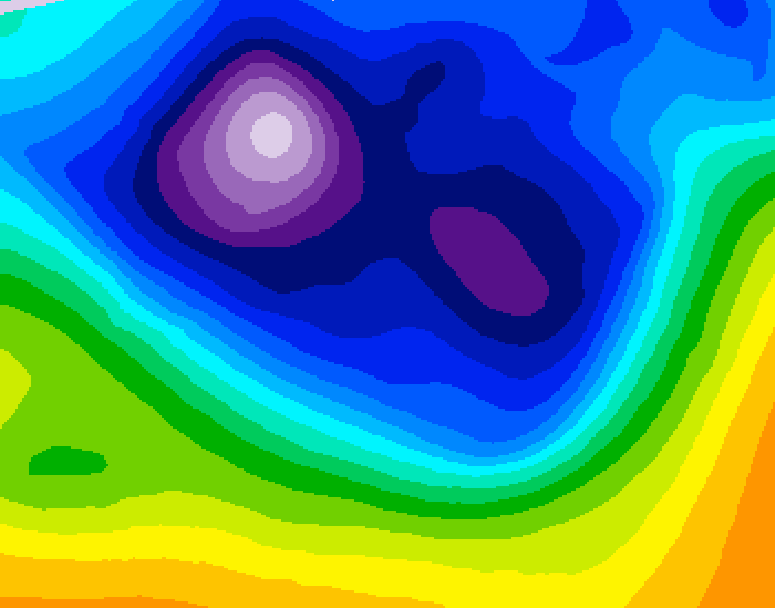 GDPS 500 millibar geopotential height 072 hour forecast chart for Canada based on 2026/02/26 1200Z data