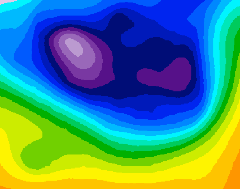 GDPS 500 millibar geopotential height 090 hour forecast chart for Canada based on 2026/02/26 1200Z data