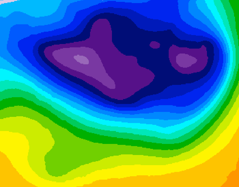 GDPS 500 millibar geopotential height 108 hour forecast chart for Canada based on 2026/02/26 1200Z data