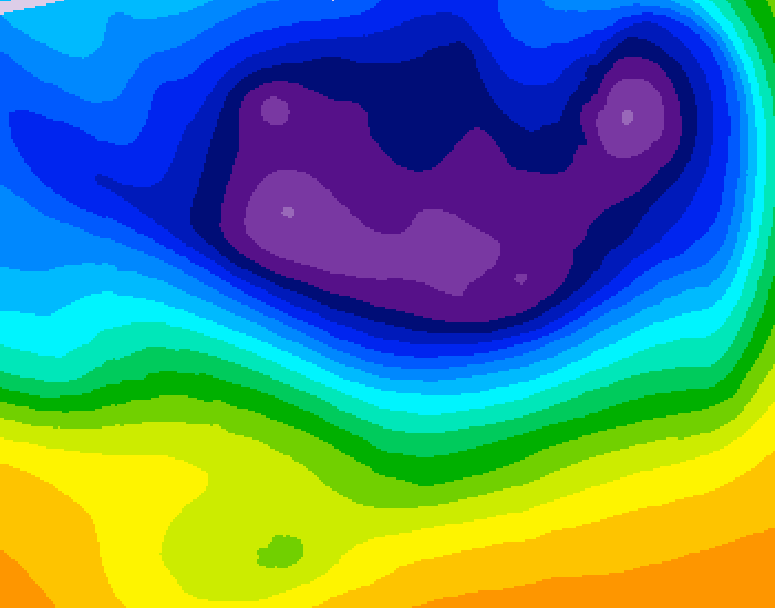 GDPS 500 millibar geopotential height 126 hour forecast chart for Canada based on 2026/02/26 1200Z data