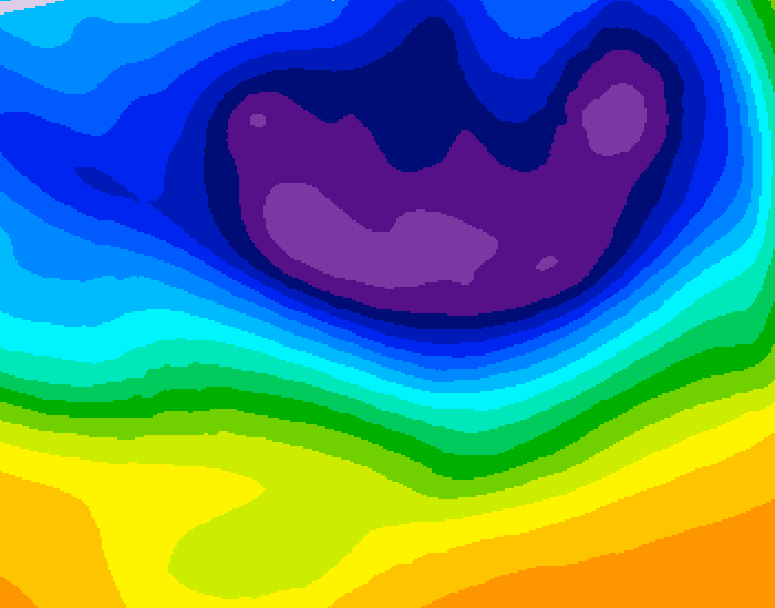 GDPS 500 millibar geopotential height 132 hour forecast chart for Canada based on 2026/02/26 1200Z data