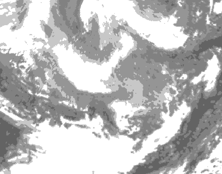 GDPS total cloud 030 hour forecast chart for Canada based on 2026/02/26 0000Z data