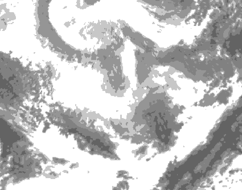 GDPS total cloud 054 hour forecast chart for Canada based on 2026/02/26 0000Z data