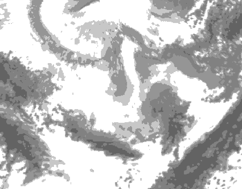 GDPS total cloud 060 hour forecast chart for Canada based on 2026/02/26 0000Z data