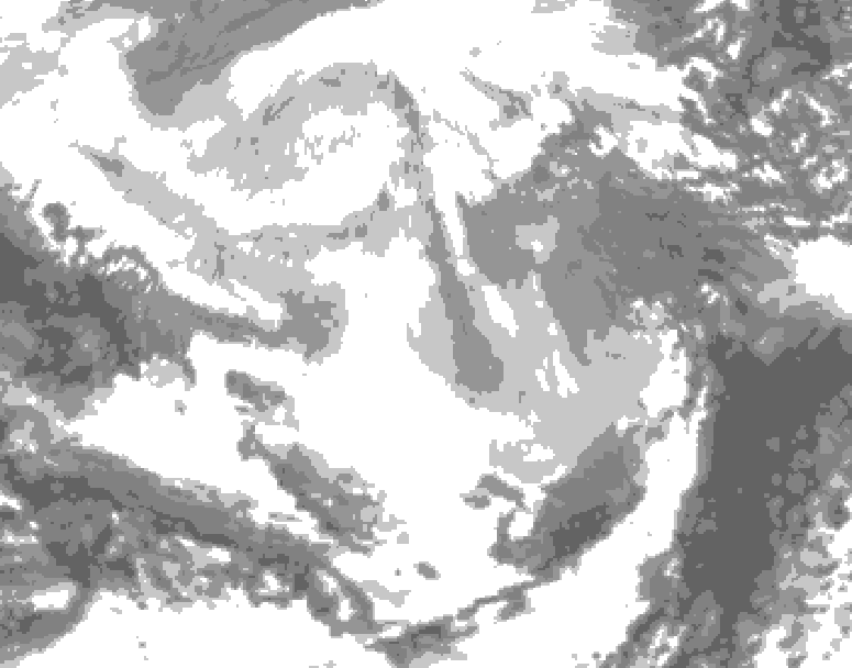 GDPS total cloud 078 hour forecast chart for Canada based on 2026/02/26 0000Z data