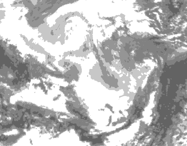 GDPS total cloud 084 hour forecast chart for Canada based on 2026/02/26 0000Z data