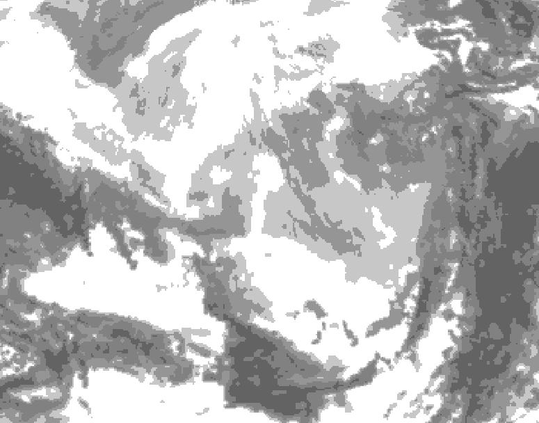 GDPS total cloud 090 hour forecast chart for Canada based on 2026/02/26 0000Z data