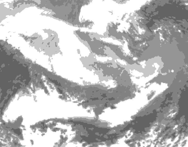 GDPS total cloud 126 hour forecast chart for Canada based on 2026/02/26 0000Z data