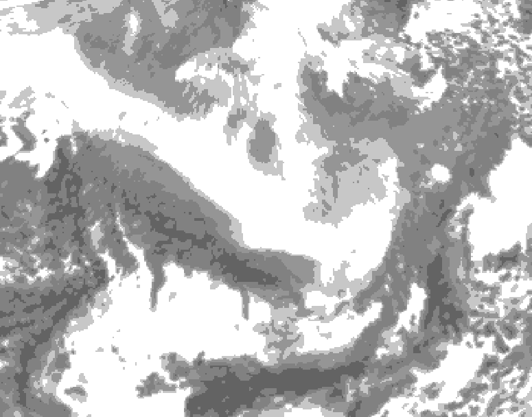 GDPS total cloud 156 hour forecast chart for Canada based on 2026/02/26 0000Z data