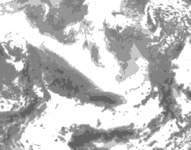 GDPS total cloud 162 hour forecast chart for Canada based on 2026/02/26 0000Z data