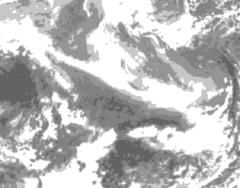 GDPS total cloud 180 hour forecast chart for Canada based on 2026/02/26 0000Z data