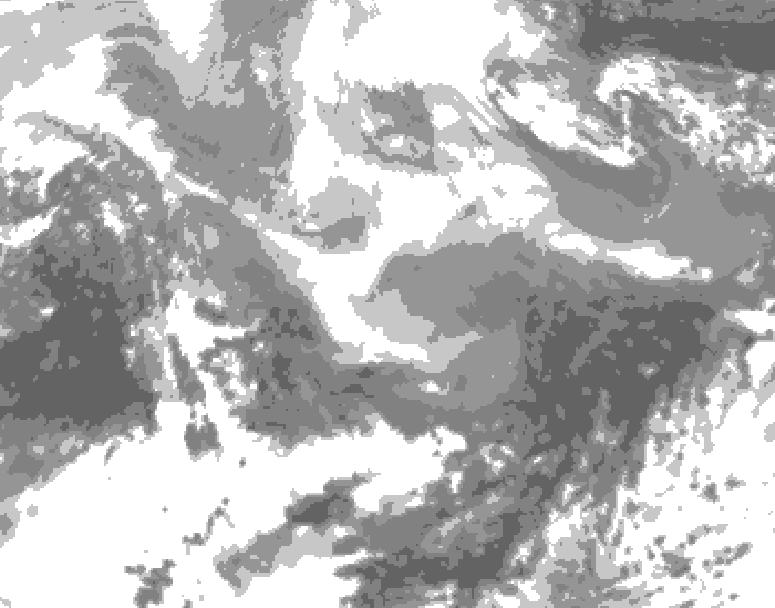 GDPS total cloud 210 hour forecast chart for Canada based on 2026/02/26 0000Z data
