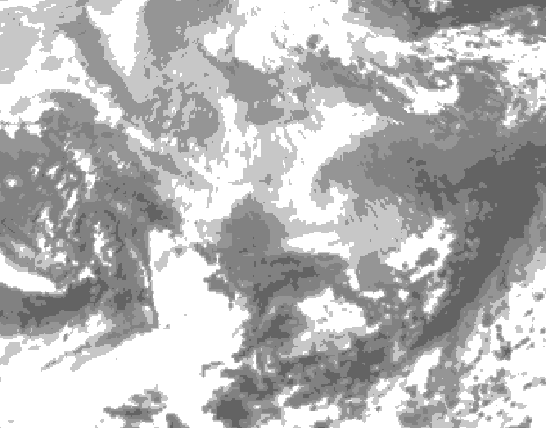 GDPS total cloud 222 hour forecast chart for Canada based on 2026/02/26 0000Z data