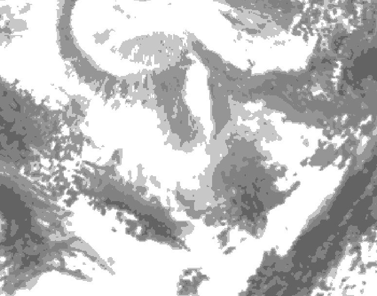 GDPS total cloud 042 hour forecast chart for Canada based on 2026/02/26 1200Z data