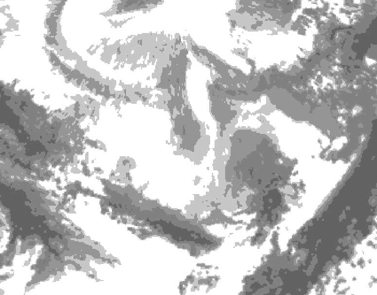 GDPS total cloud 048 hour forecast chart for Canada based on 2026/02/26 1200Z data