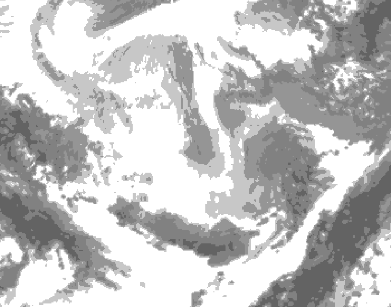 GDPS total cloud 054 hour forecast chart for Canada based on 2026/02/26 1200Z data