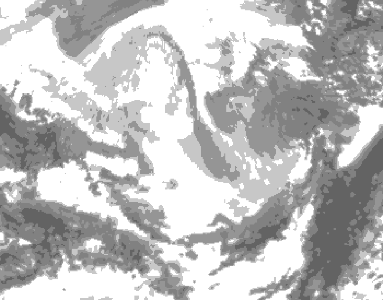 GDPS total cloud 066 hour forecast chart for Canada based on 2026/02/26 1200Z data