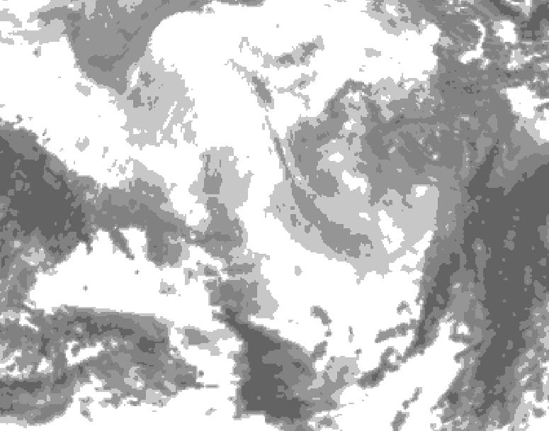GDPS total cloud 078 hour forecast chart for Canada based on 2026/02/26 1200Z data
