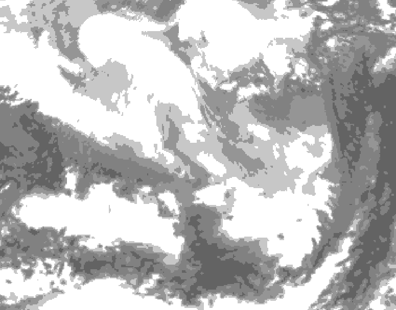 GDPS total cloud 090 hour forecast chart for Canada based on 2026/02/26 1200Z data