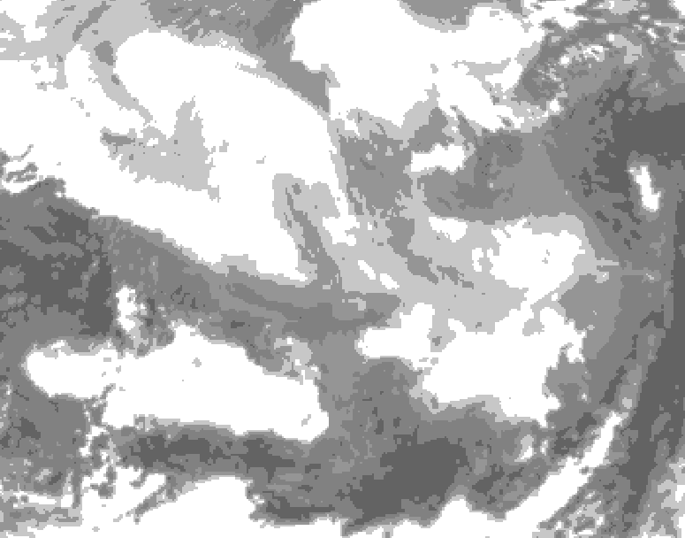 GDPS total cloud 096 hour forecast chart for Canada based on 2026/02/26 1200Z data
