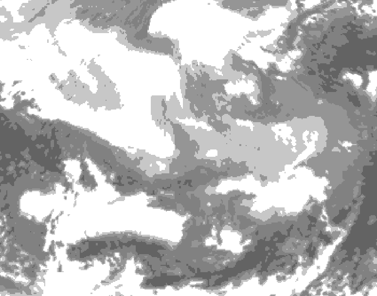 GDPS total cloud 102 hour forecast chart for Canada based on 2026/02/26 1200Z data