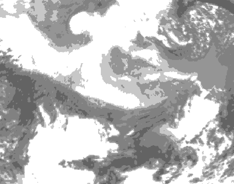 GDPS total cloud 126 hour forecast chart for Canada based on 2026/02/26 1200Z data