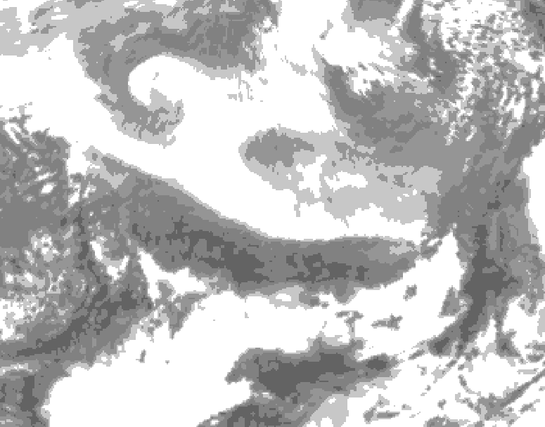 GDPS total cloud 150 hour forecast chart for Canada based on 2026/02/26 1200Z data