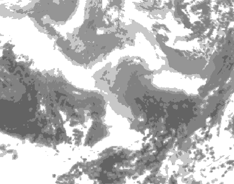 GDPS total cloud 204 hour forecast chart for Canada based on 2026/02/26 1200Z data