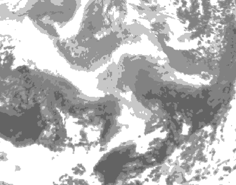GDPS total cloud 210 hour forecast chart for Canada based on 2026/02/26 1200Z data