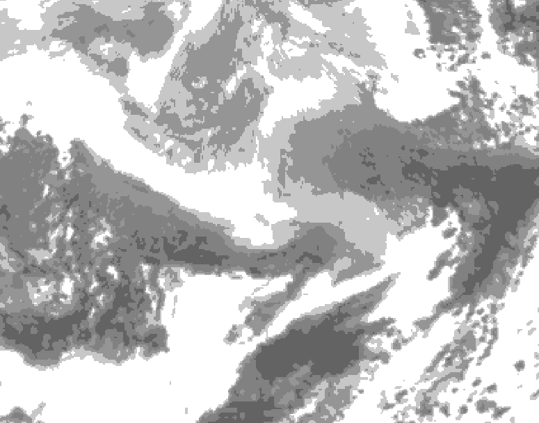 GDPS total cloud 222 hour forecast chart for Canada based on 2026/02/26 1200Z data