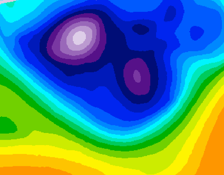 GDPS 500 millibar geopotential height 048 hour forecast chart for Canada based on 2026/02/27 0000Z data