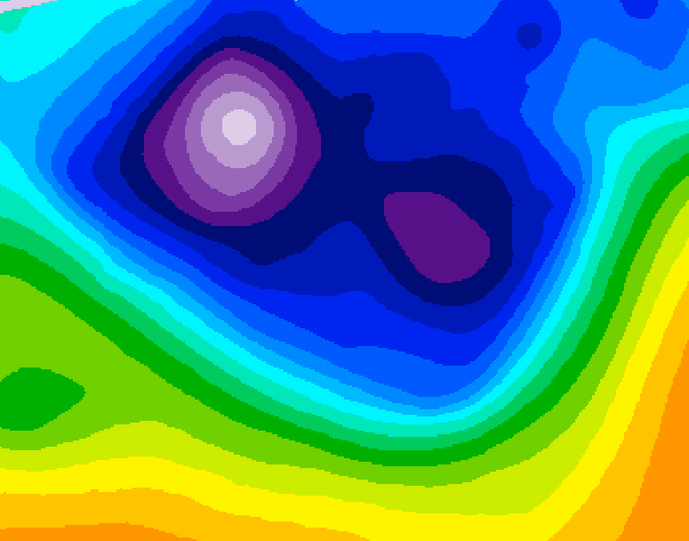 GDPS 500 millibar geopotential height 060 hour forecast chart for Canada based on 2026/02/27 0000Z data