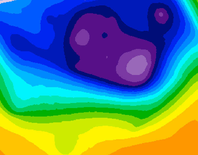 GDPS 500 millibar geopotential height 132 hour forecast chart for Canada based on 2026/02/27 0000Z data