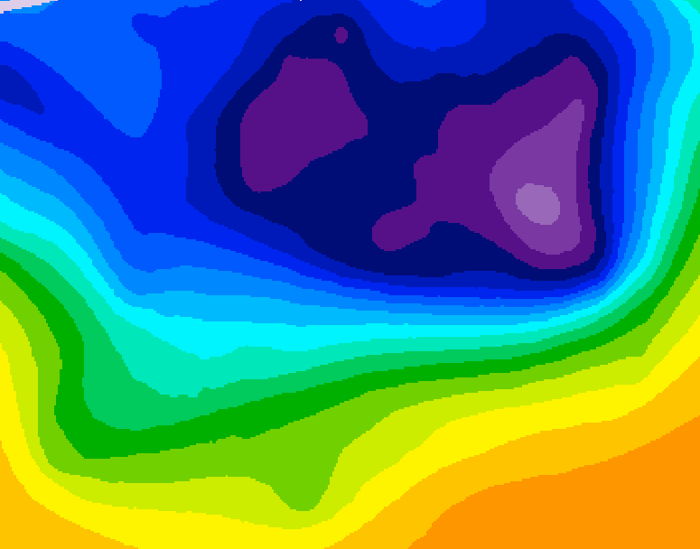 GDPS 500 millibar geopotential height 132 hour forecast chart for Canada based on 2026/02/27 1200Z data