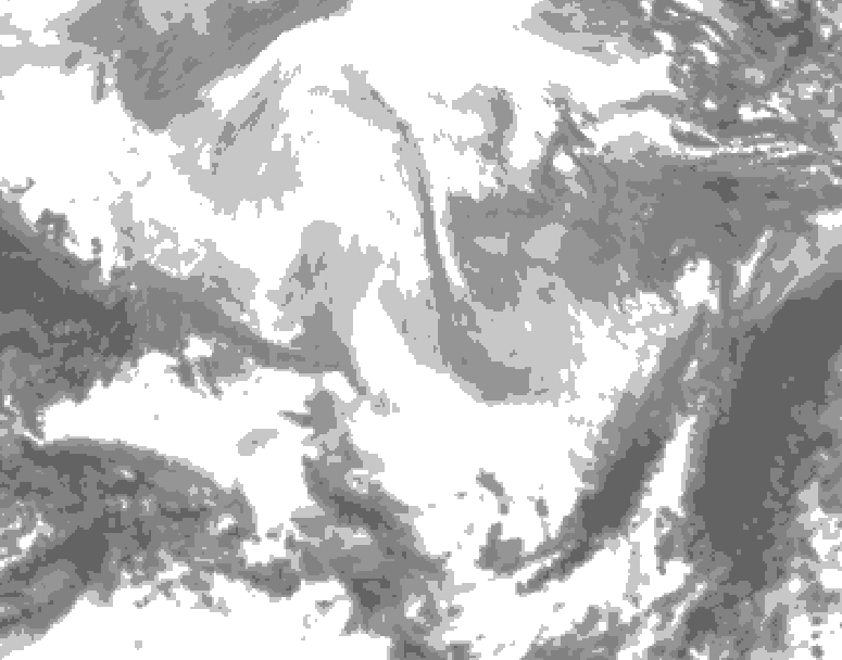 GDPS total cloud 060 hour forecast chart for Canada based on 2026/02/27 0000Z data