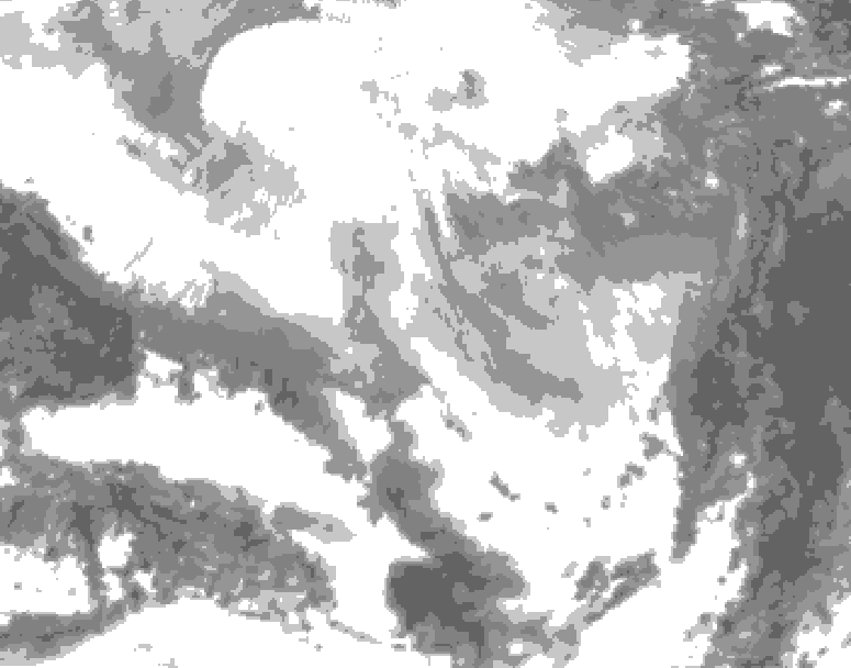 GDPS total cloud 072 hour forecast chart for Canada based on 2026/02/27 0000Z data