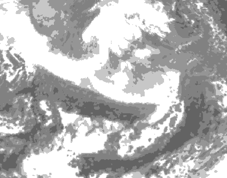 GDPS total cloud 132 hour forecast chart for Canada based on 2026/02/27 0000Z data