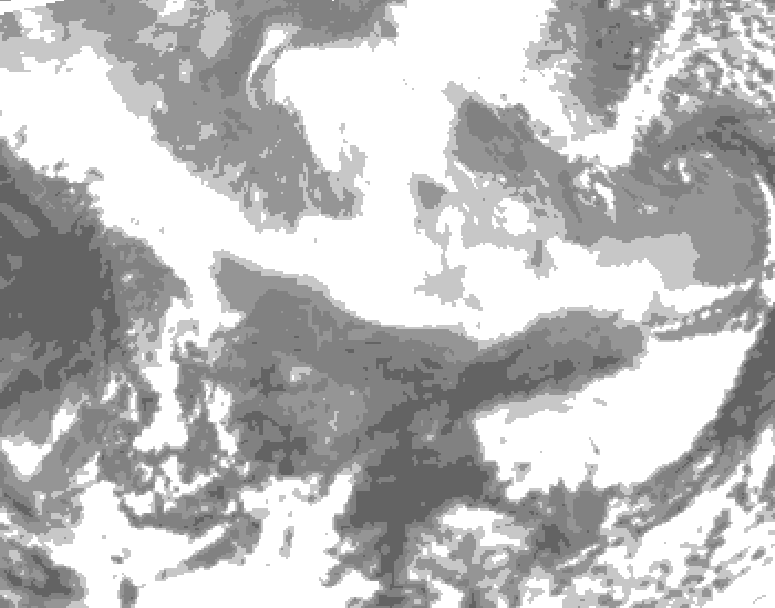 GDPS total cloud 156 hour forecast chart for Canada based on 2026/02/27 0000Z data