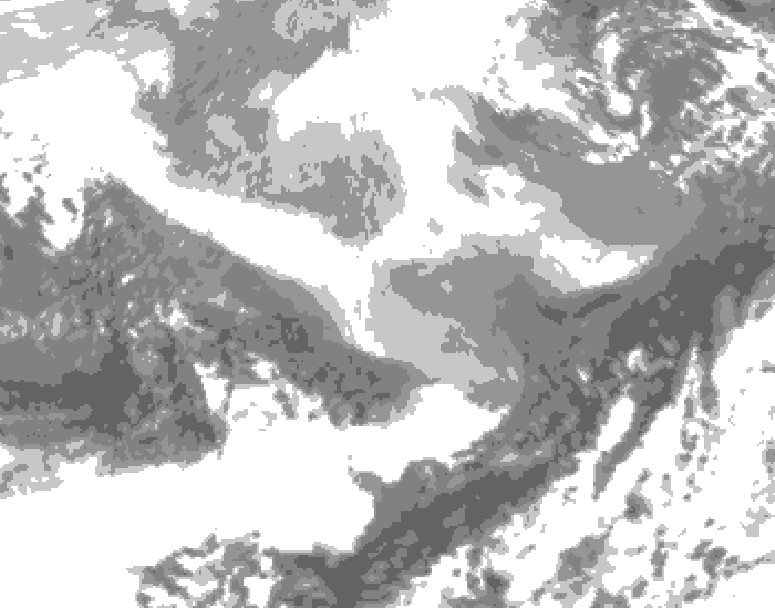 GDPS total cloud 192 hour forecast chart for Canada based on 2026/02/27 0000Z data