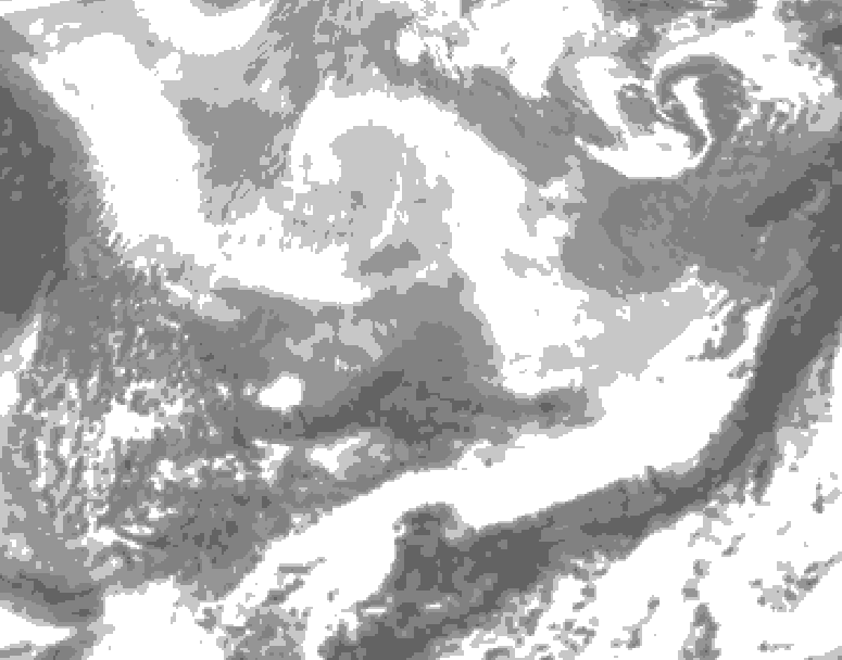 GDPS total cloud 216 hour forecast chart for Canada based on 2026/02/27 0000Z data