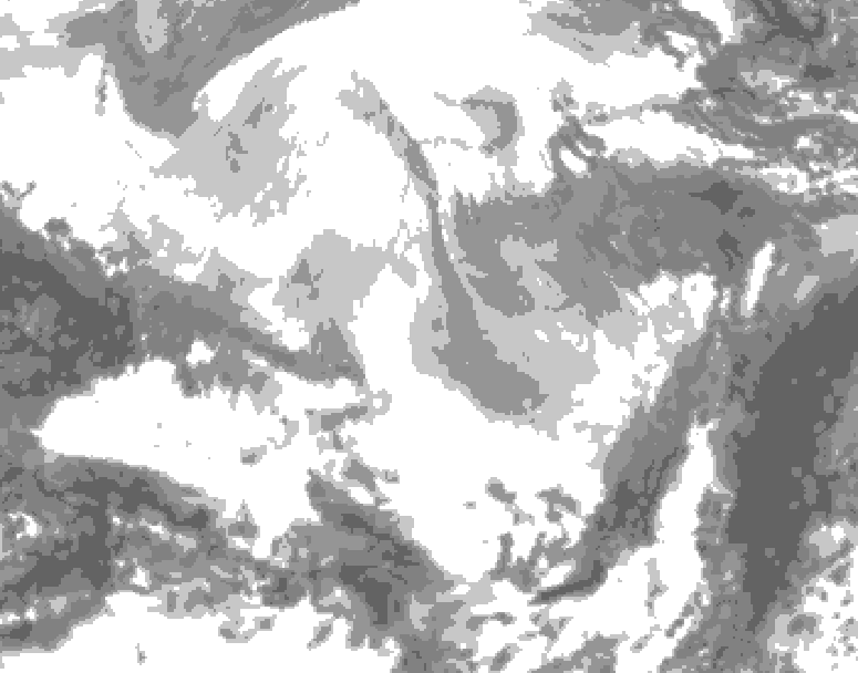 GDPS total cloud 048 hour forecast chart for Canada based on 2026/02/27 1200Z data