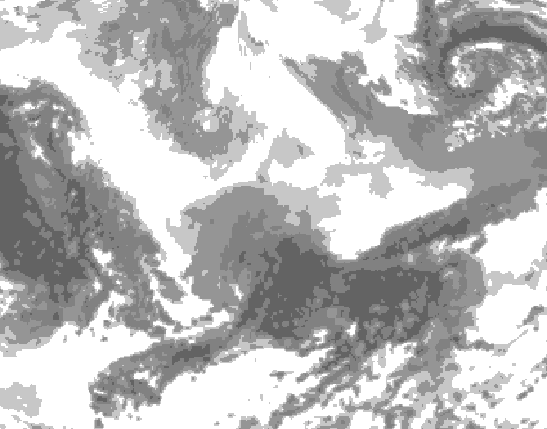 GDPS total cloud 156 hour forecast chart for Canada based on 2026/02/27 1200Z data