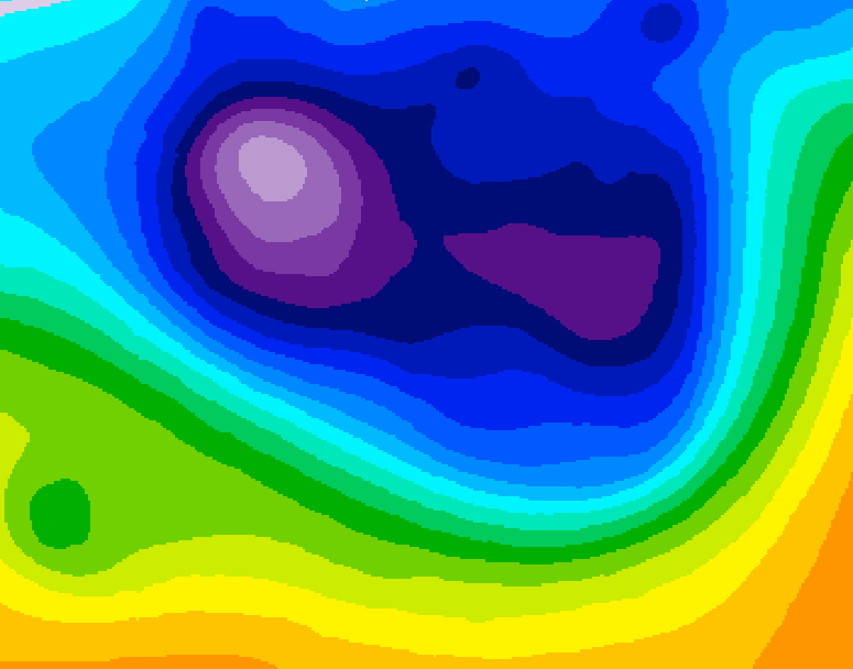 GDPS 500 millibar geopotential height 048 hour forecast chart for Canada based on 2026/02/28 0000Z data