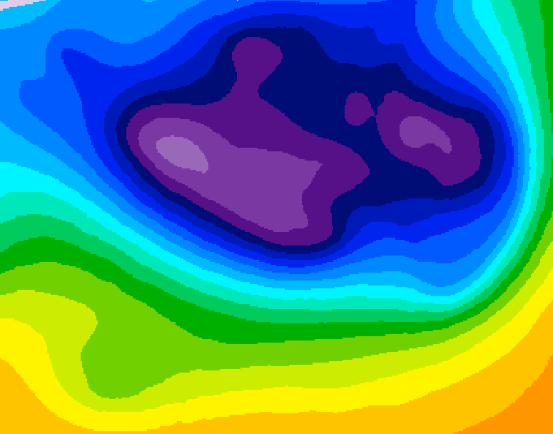 GDPS 500 millibar geopotential height 072 hour forecast chart for Canada based on 2026/02/28 0000Z data