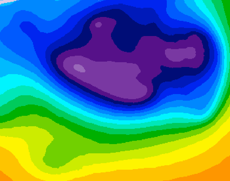 GDPS 500 millibar geopotential height 078 hour forecast chart for Canada based on 2026/02/28 0000Z data