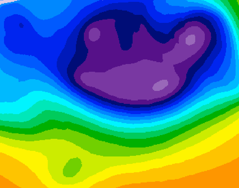 GDPS 500 millibar geopotential height 090 hour forecast chart for Canada based on 2026/02/28 0000Z data